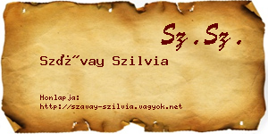 Szávay Szilvia névjegykártya